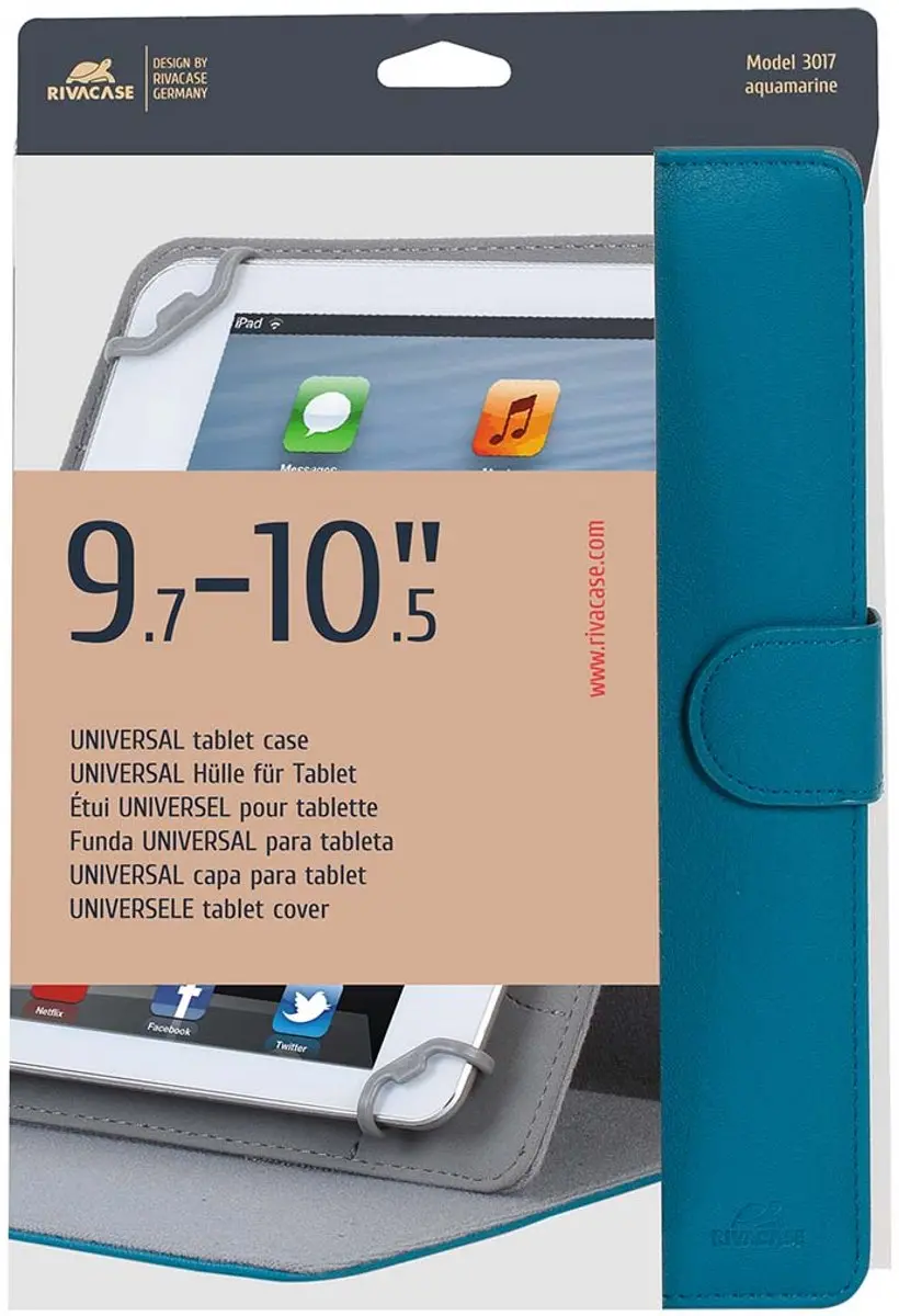 RivaCase 3017 Orly Tablethoes 10.1-11 inch - Aquamarine - afbeelding 5 van 6