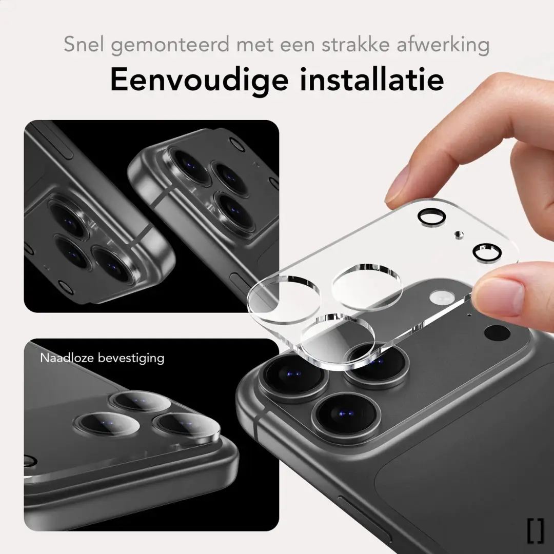 NEKIT Prism Cameralensbeschermer iPhone 18 Pro - Transparant - afbeelding 4 van 6