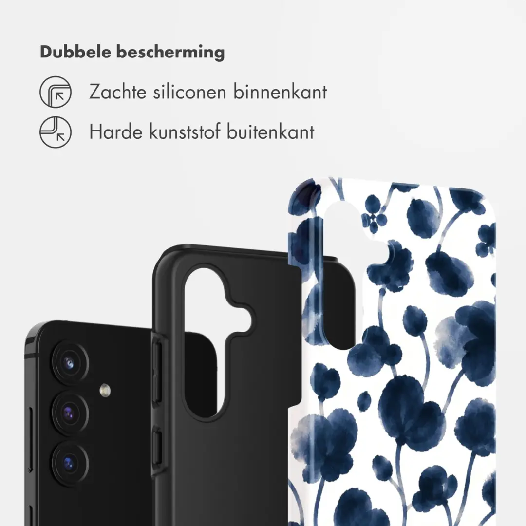 Selencia Vivid Backcover Samsung Galaxy S25 FE - Midnight Blossom - afbeelding 2 van 6
