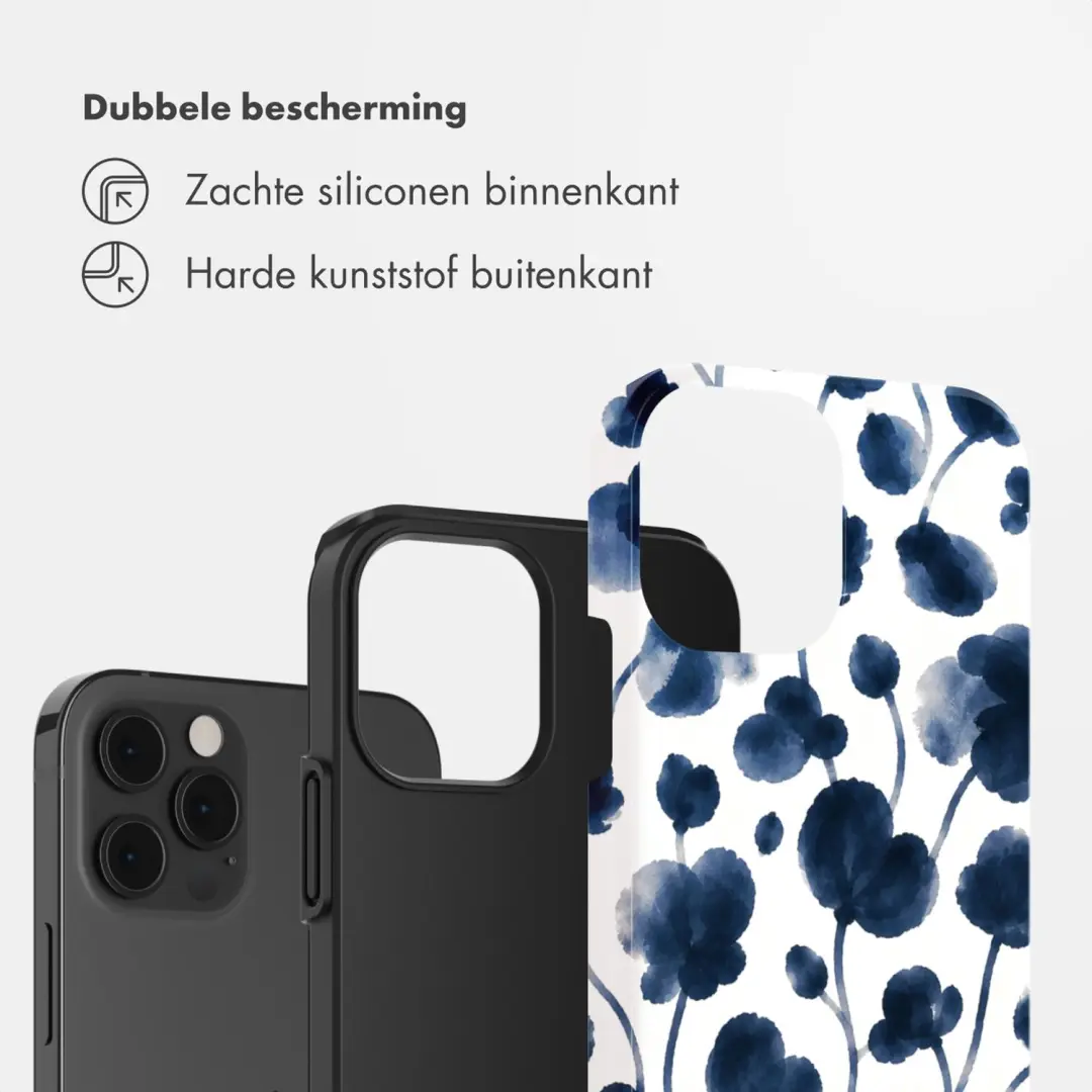 Selencia Vivid Hoesje iPhone 12 (Pro) - Midnight Blossom - afbeelding 2 van 6
