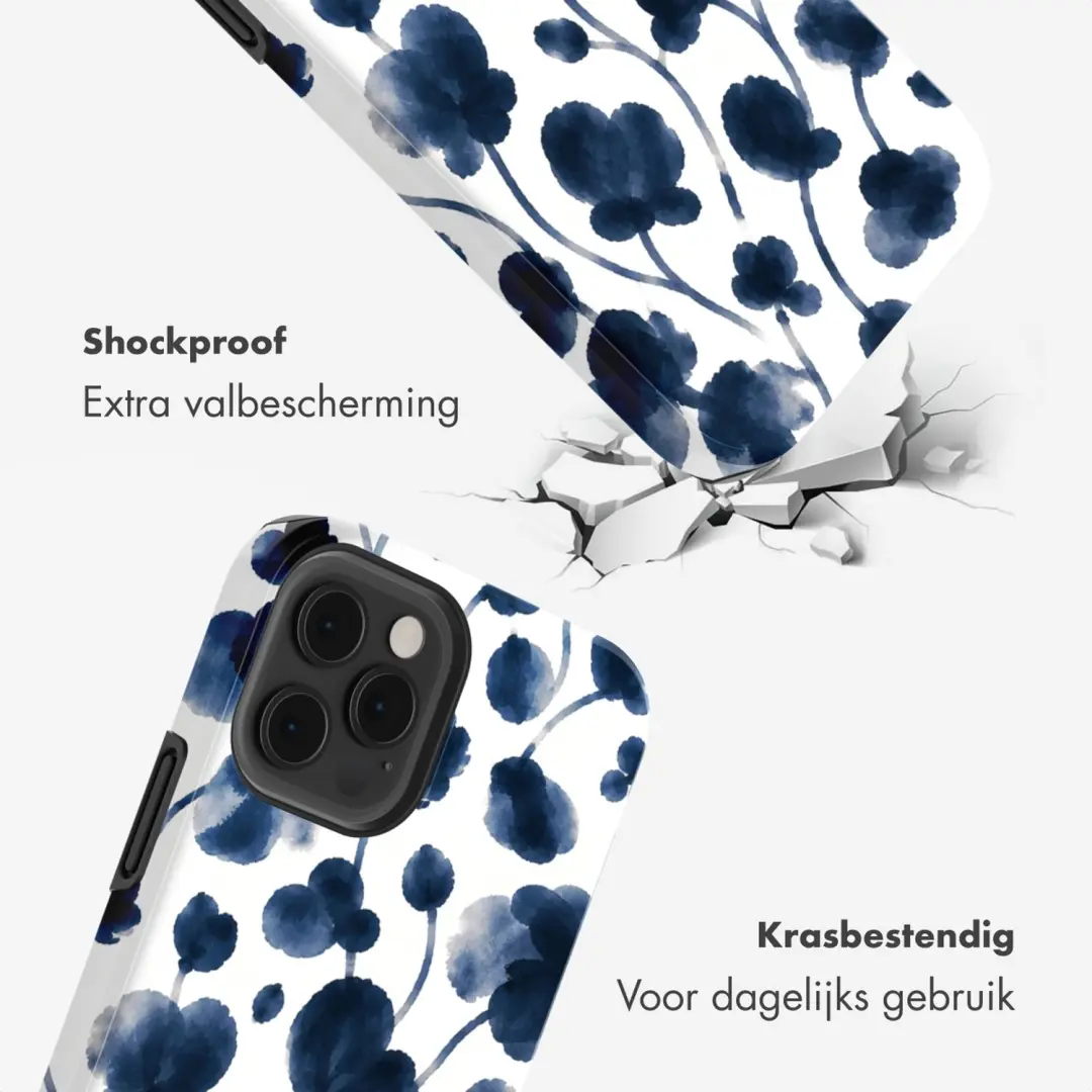 Selencia Vivid Hoesje iPhone 12 (Pro) - Midnight Blossom - afbeelding 3 van 6