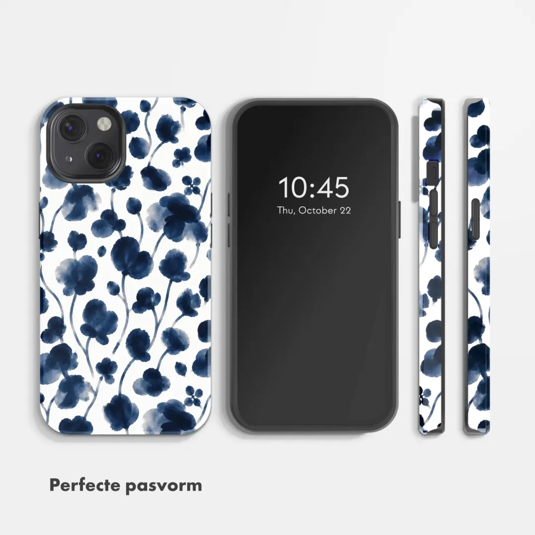 Selencia Vivid Backcover iPhone 13 Hoesje - Midnight Blossom - afbeelding 5 van 6