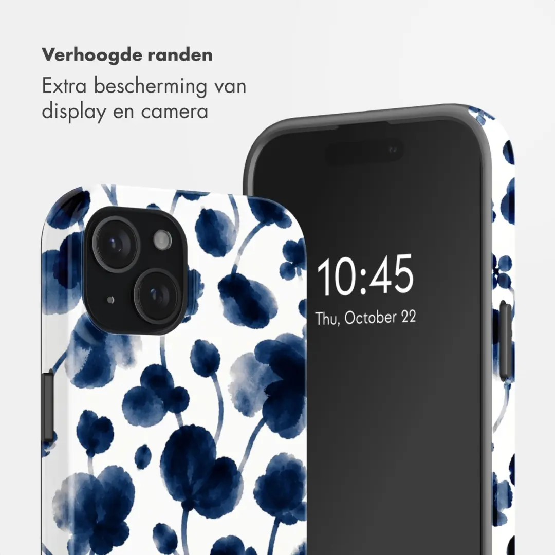 Selencia Vivid Backcover iPhone 15 - Midnight Blossom - afbeelding 4 van 6