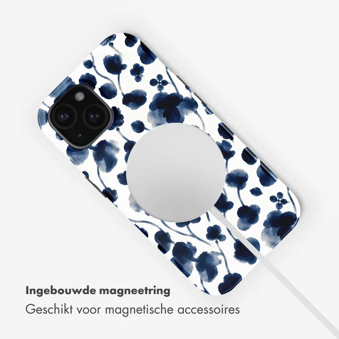 Selencia Vivid Backcover iPhone 15 MagSafe - Midnight Blossom - afbeelding 6 van 6