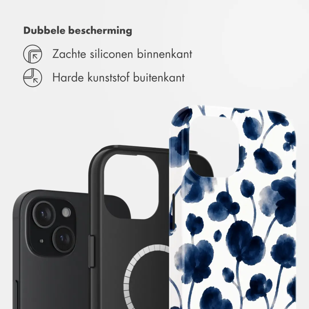 Selencia Vivid Backcover iPhone 15 MagSafe - Midnight Blossom - afbeelding 2 van 6