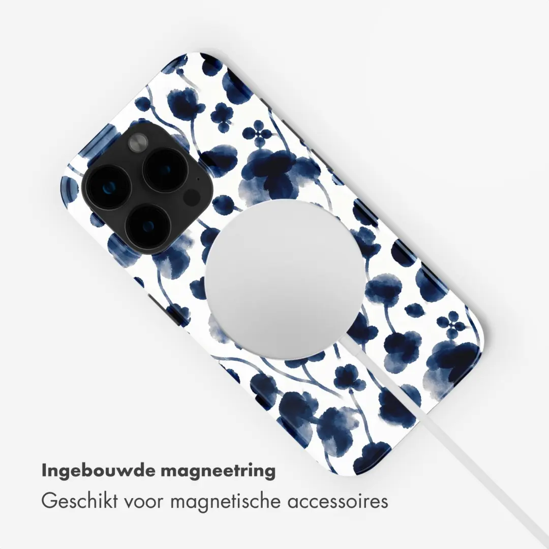 Selencia Vivid Backcover iPhone 15 Pro MagSafe - Midnight Blossom - afbeelding 5 van 6
