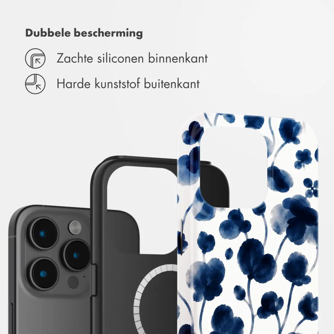 Selencia Vivid Backcover iPhone 15 Pro MagSafe - Midnight Blossom - afbeelding 2 van 6