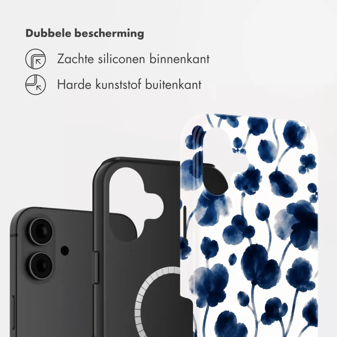 Selencia Vivid Backcover iPhone 16 MagSafe - Midnight Blossom - afbeelding 2 van 6