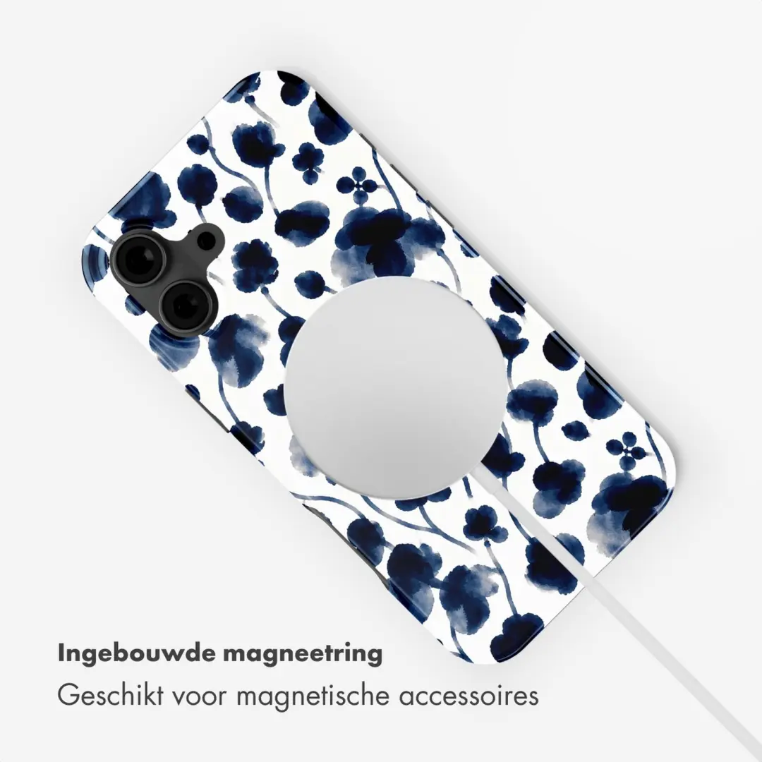 Selencia Vivid Backcover iPhone 16 MagSafe - Midnight Blossom - afbeelding 5 van 6