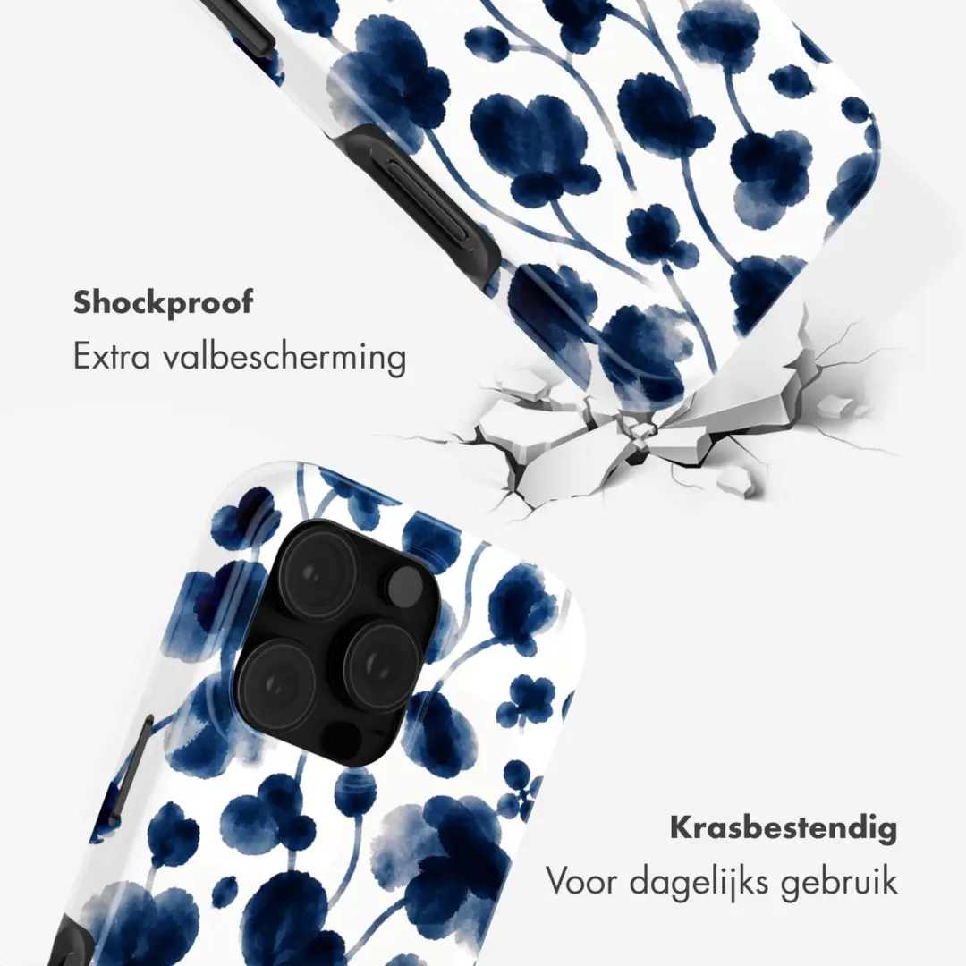 Selencia Vivid Backcover iPhone 16 Pro Hoesje - Midnight Blossom - afbeelding 3 van 6
