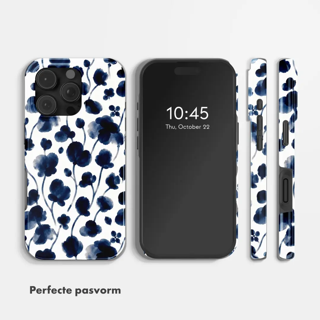 Selencia Vivid Backcover iPhone 16 Pro Hoesje - Midnight Blossom - afbeelding 5 van 6