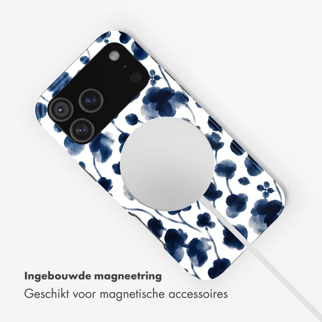 Selencia Vivid Hoesje met MagSafe - Midnight Blossom - afbeelding 6 van 6