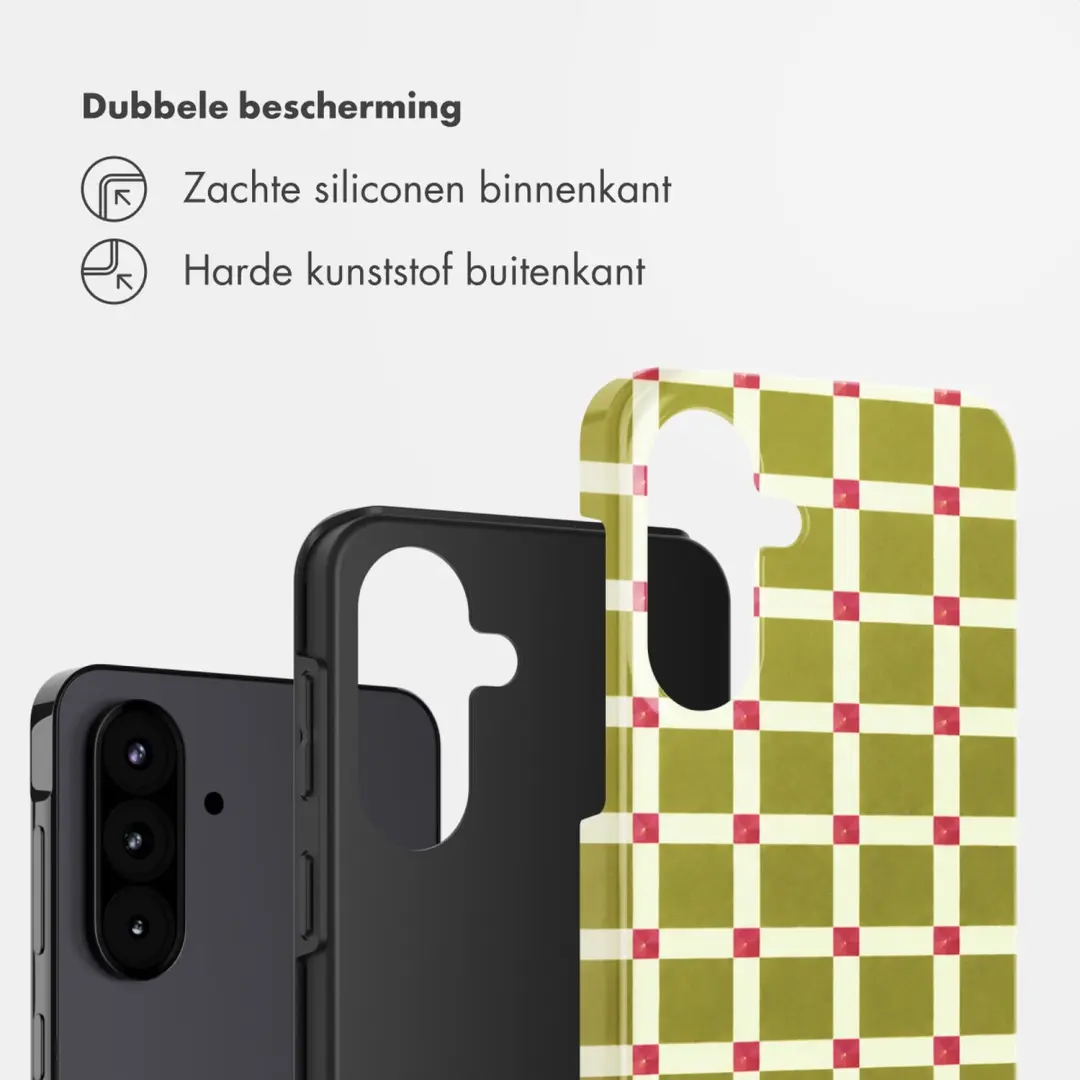 Selencia Vivid Backcover Samsung Galaxy A57 - Check This Olive - afbeelding 2 van 6