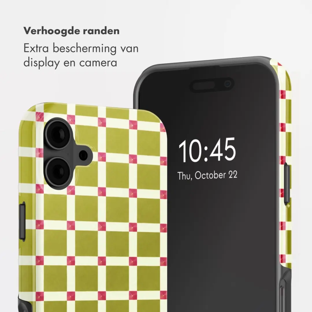 Selencia Vivid Hoesje iPhone 16 MagSafe - Check This Olive - afbeelding 4 van 6
