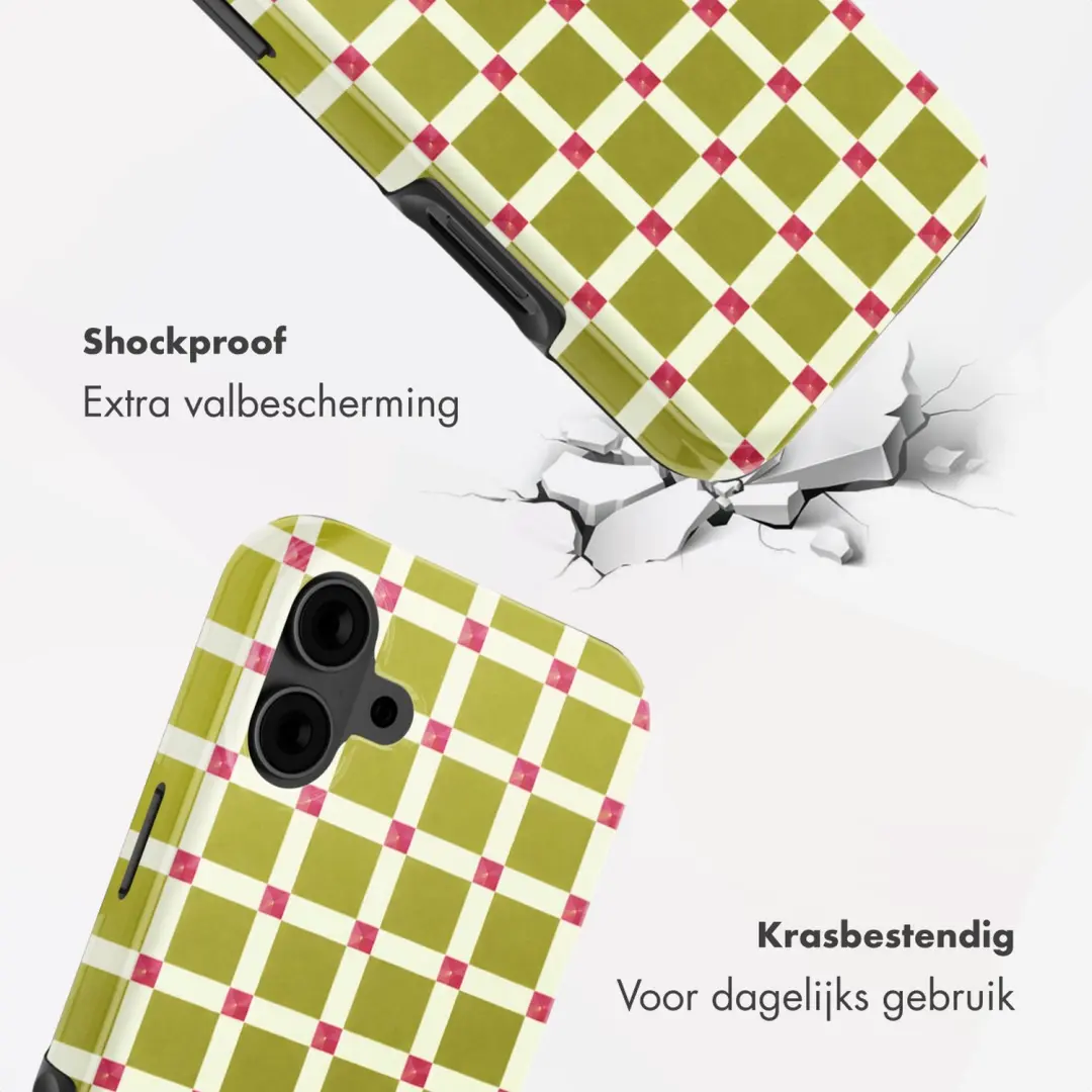 Selencia Vivid Hoesje iPhone 16 MagSafe - Check This Olive - afbeelding 3 van 6