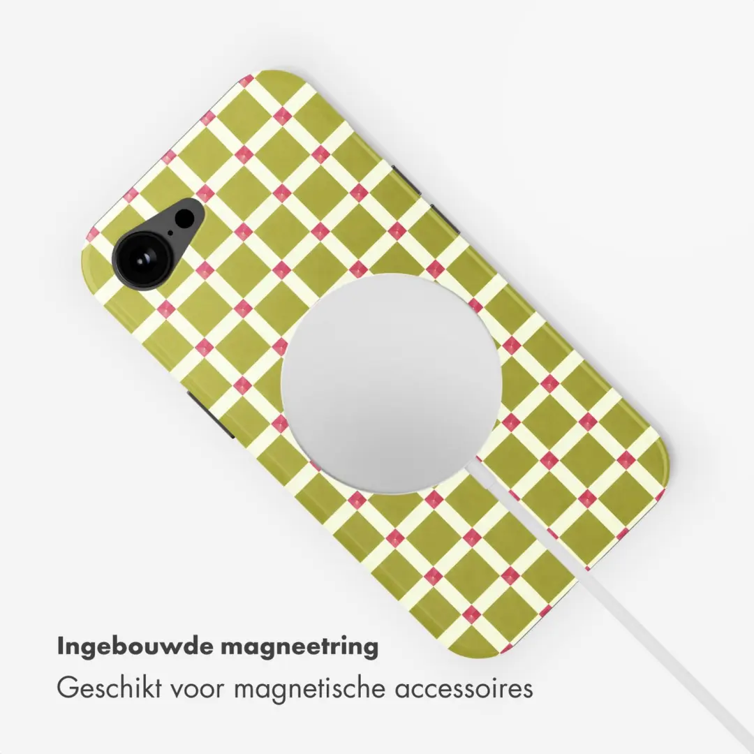 Selencia Vivid Hoesje iPhone 17e/16e - Check This Olive - afbeelding 6 van 6