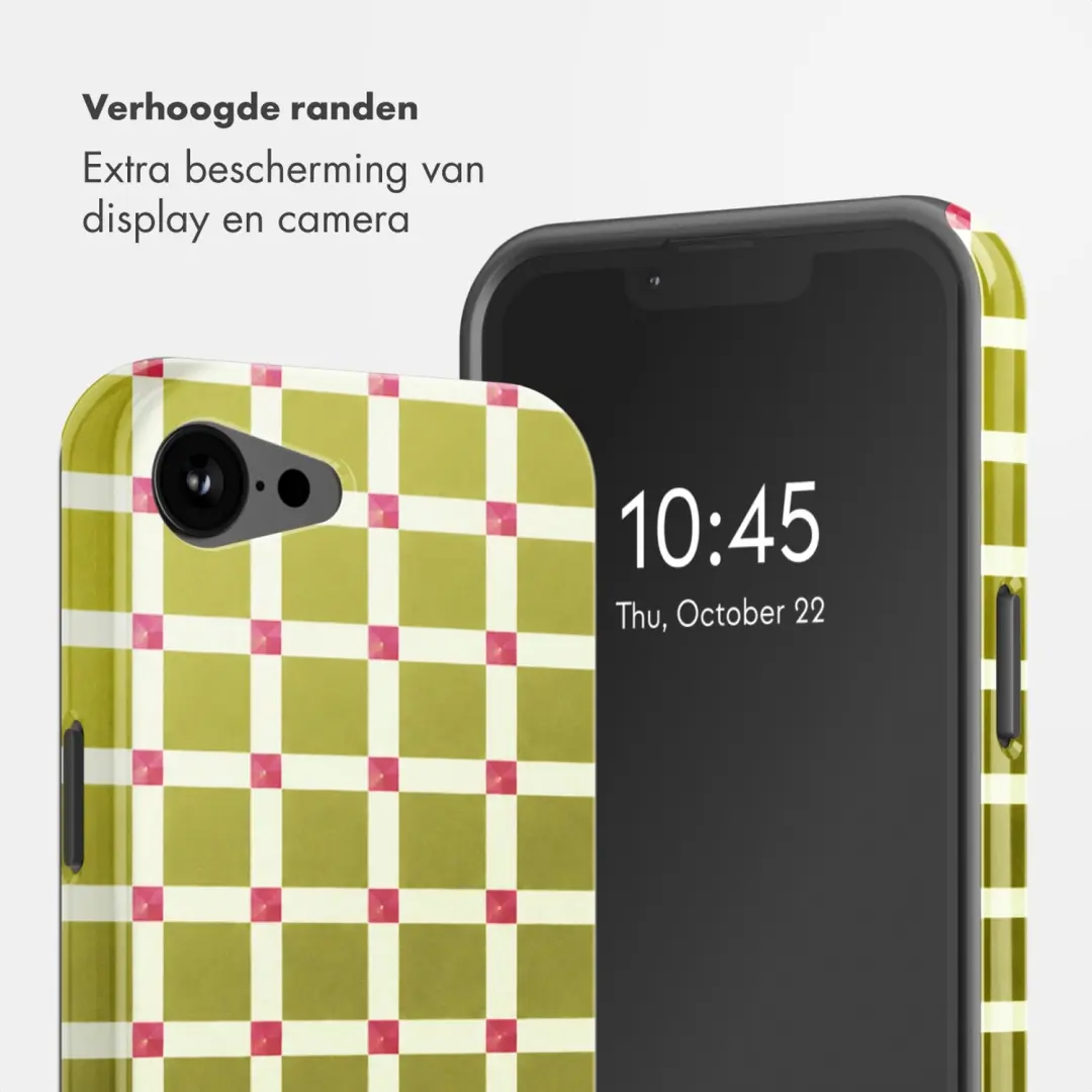 Selencia Vivid Hoesje iPhone 17e/16e - Check This Olive - afbeelding 4 van 6