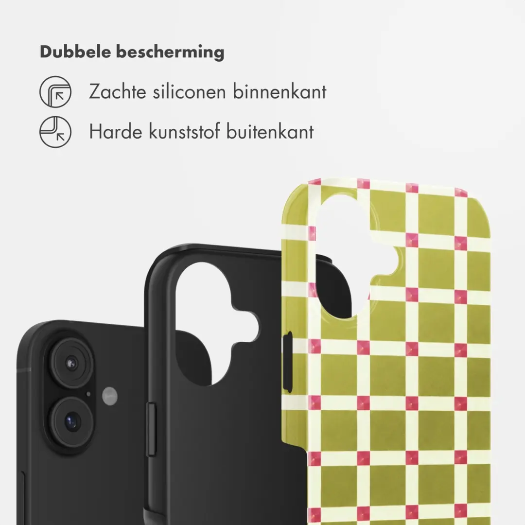 Selencia Vivid Hoesje iPhone 17 - Check This Olive - afbeelding 2 van 6