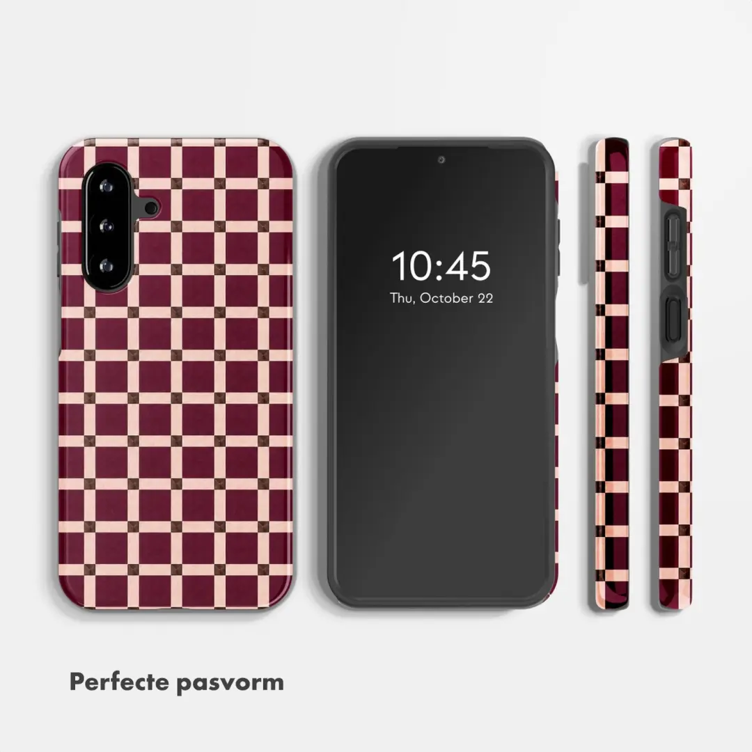 Selencia Vivid Hoesje Galaxy A17/A18 - Check This Burgundy - afbeelding 5 van 6