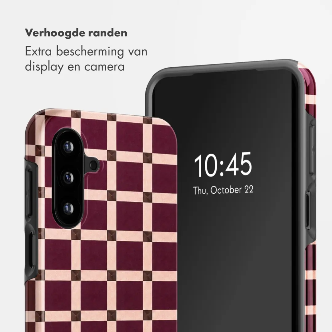 Selencia Vivid Hoesje Galaxy A17/A18 - Check This Burgundy - afbeelding 4 van 6
