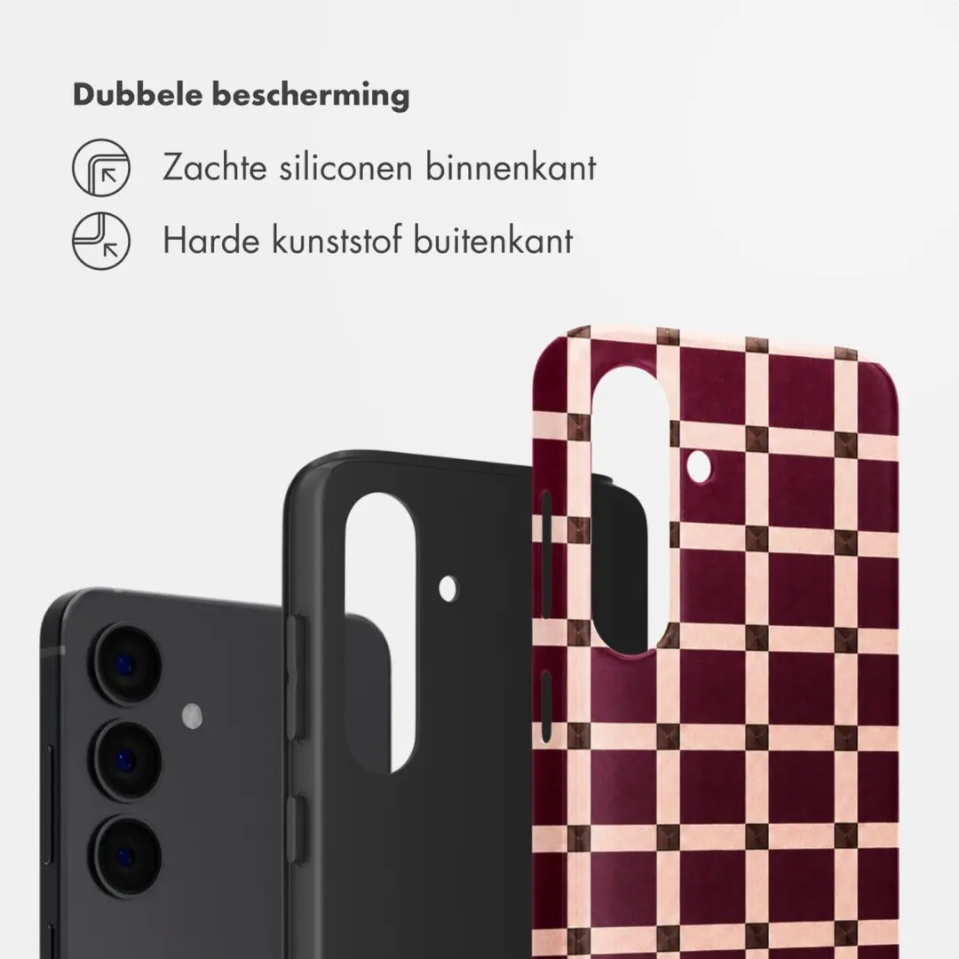 Selencia Vivid Hoesje Samsung Galaxy S24 - Burgundy - afbeelding 2 van 6