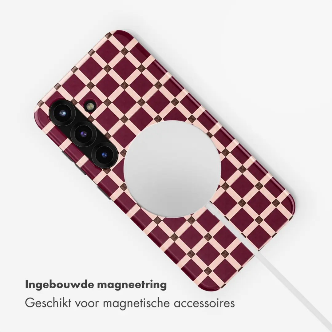 Selencia Vivid Hoesje Samsung Galaxy S25 MagSafe - Burgundy - afbeelding 5 van 6