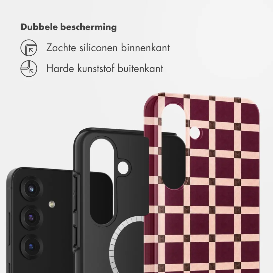 Selencia Vivid Hoesje Samsung Galaxy S25 MagSafe - Burgundy - afbeelding 2 van 6