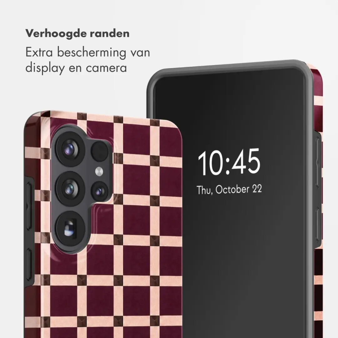 Selencia Vivid Hoesje Galaxy S26 Ultra - Check This Burgundy - afbeelding 4 van 6