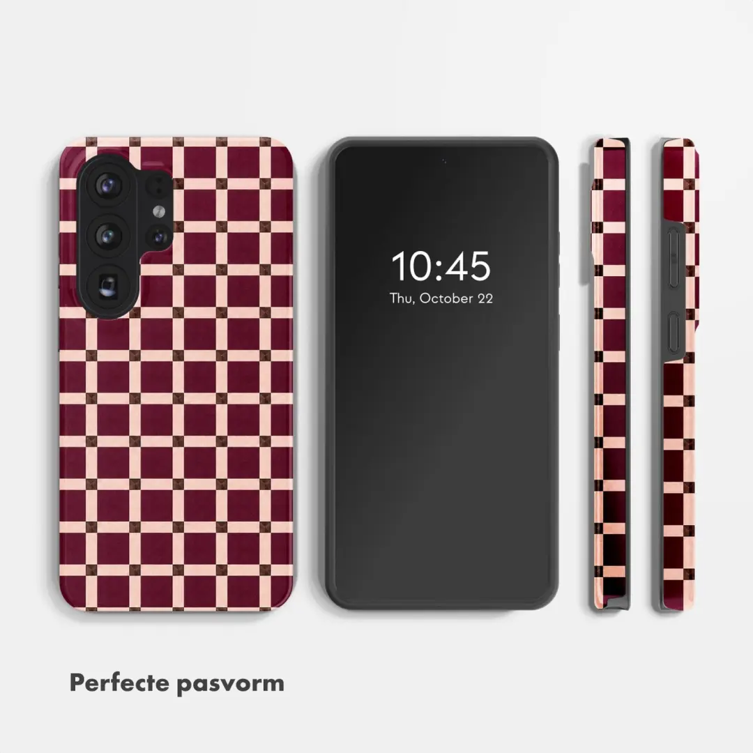 Selencia Vivid Hoesje Galaxy S26 Ultra - Check This Burgundy - afbeelding 5 van 6