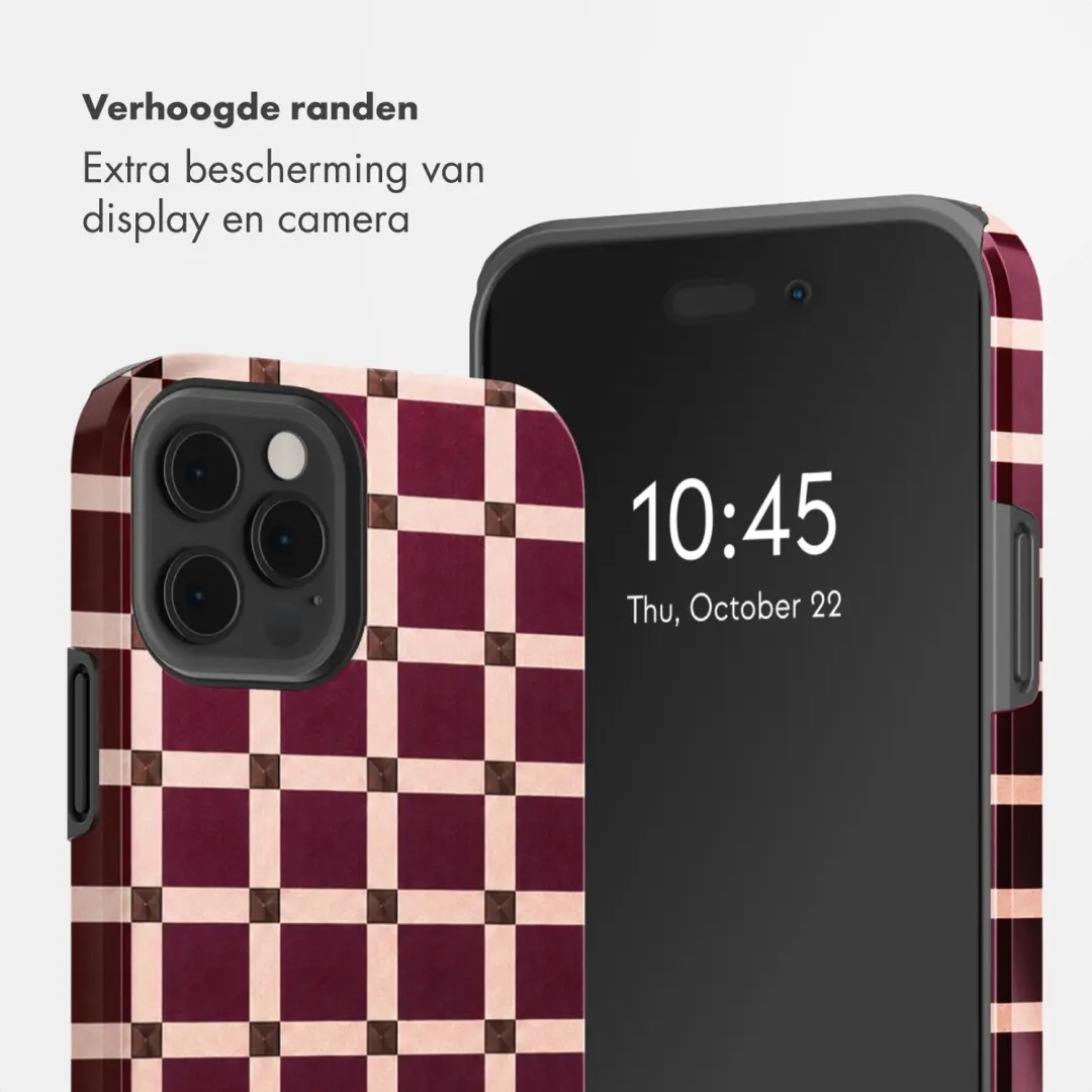 Selencia Vivid Backcover Hoesje iPhone 12 (Pro) - Burgundy - afbeelding 4 van 6