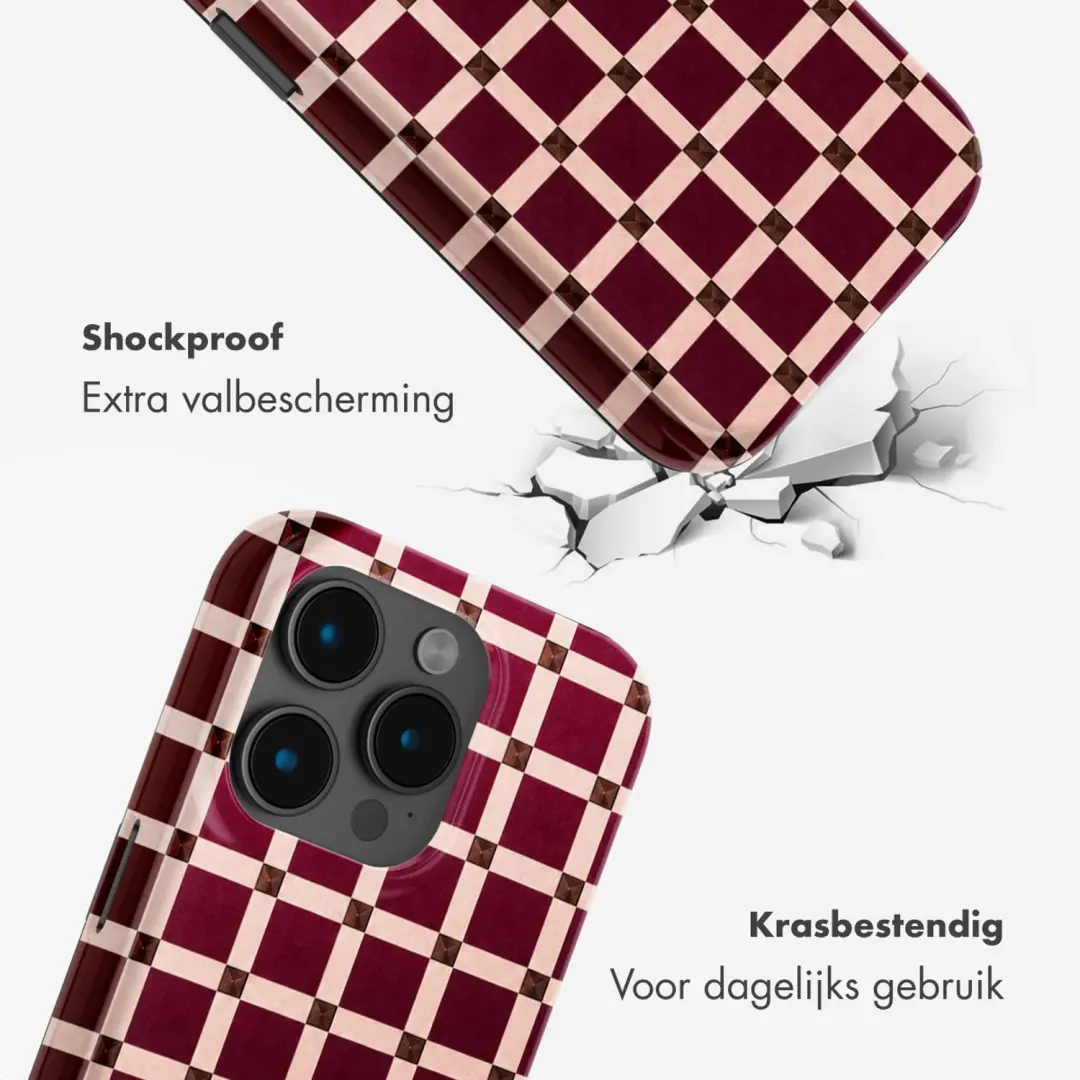 Selencia Vivid Hoesje iPhone 15 Pro - MagSafe - Burgundy - afbeelding 3 van 6