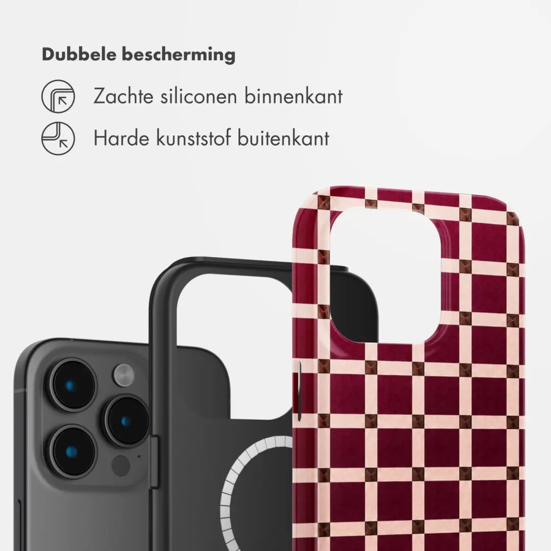 Selencia Vivid Hoesje iPhone 15 Pro - MagSafe - Burgundy - afbeelding 2 van 6