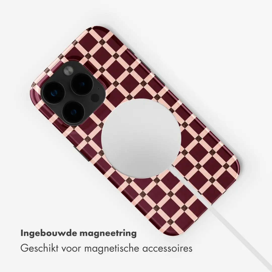 Selencia Vivid Hoesje iPhone 15 Pro - MagSafe - Burgundy - afbeelding 5 van 6
