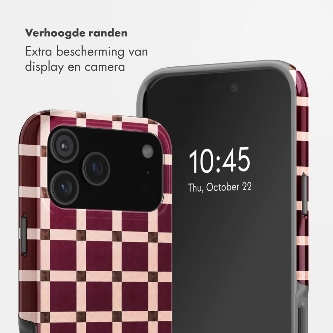 Selencia Vivid Hoesje iPhone 17 Pro - Check This Burgundy - afbeelding 4 van 6