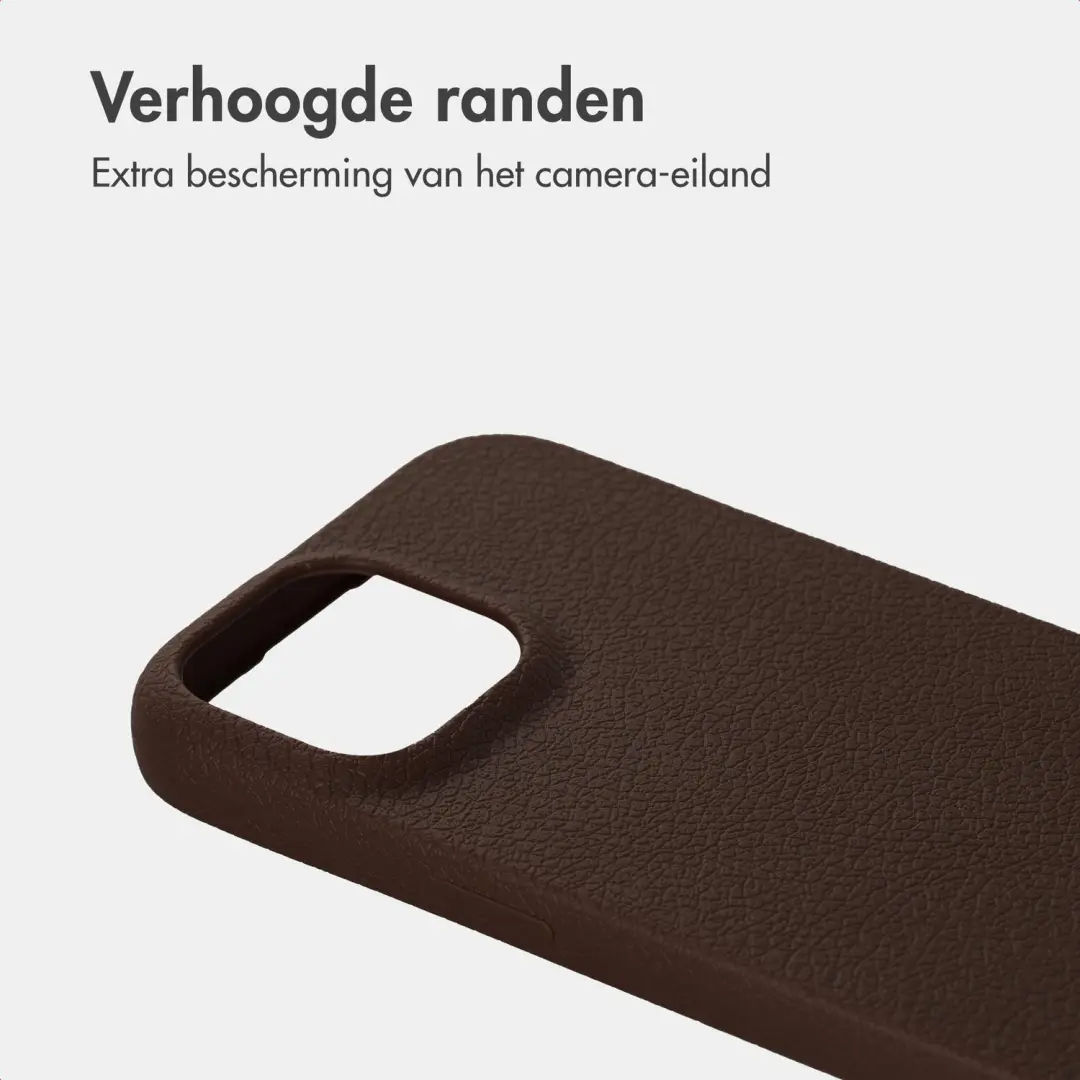 imoshion Texture Backcover Hoesje iPhone 13 Pro - Donkerbruin - afbeelding 6 van 6