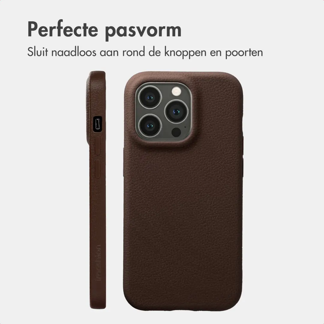 imoshion Texture Backcover Hoesje iPhone 13 Pro - Donkerbruin - afbeelding 5 van 6