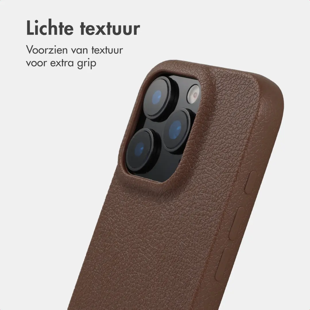 imoshion Texture Backcover Hoesje iPhone 13 Pro - Donkerbruin - afbeelding 3 van 6