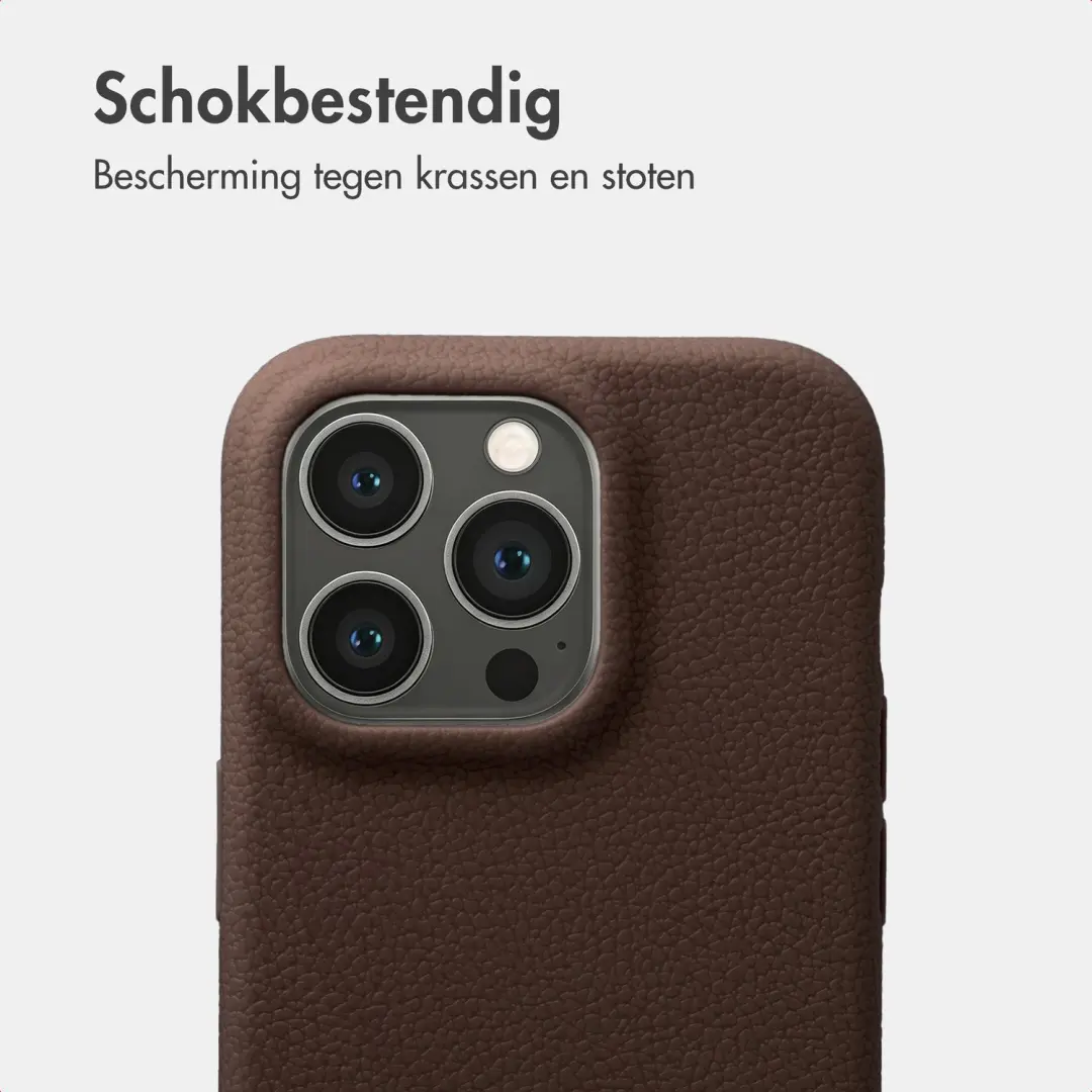 imoshion Texture Backcover Hoesje iPhone 13 Pro - Donkerbruin - afbeelding 4 van 6