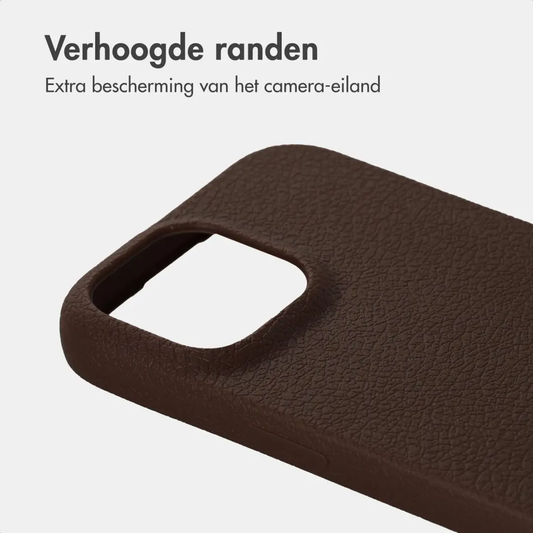 imoshion Texture Backcover Hoesje iPhone 14 Pro - Donkerbruin - afbeelding 6 van 6