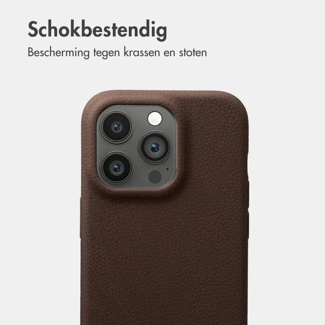 imoshion Texture Backcover Hoesje iPhone 14 Pro - Donkerbruin - afbeelding 4 van 6