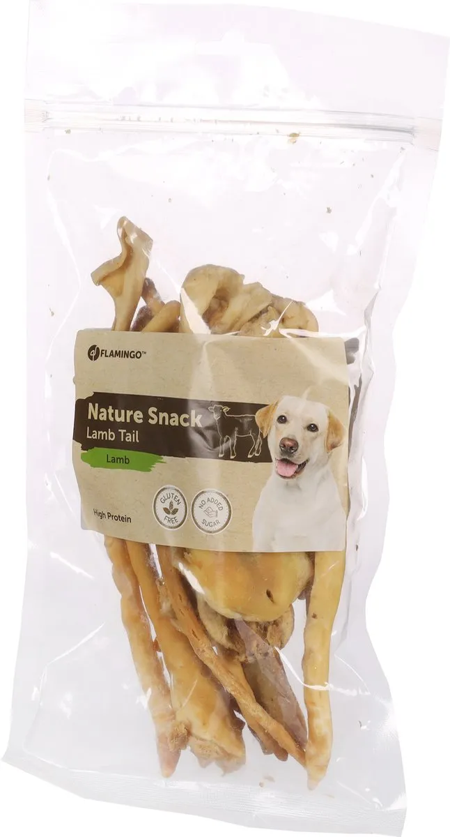 Flamingo Nature Schaapsstaart Hondensnacks 200g - afbeelding 2 van 2