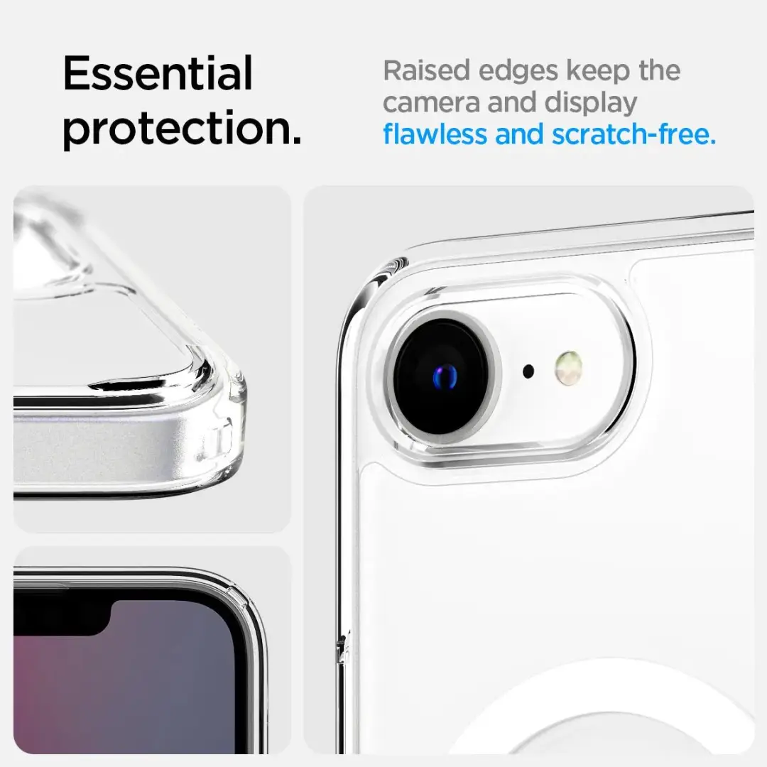 Spigen Crystal Hybrid MagSafe Hoesje iPhone 16e - Transparant Wit - afbeelding 3 van 6