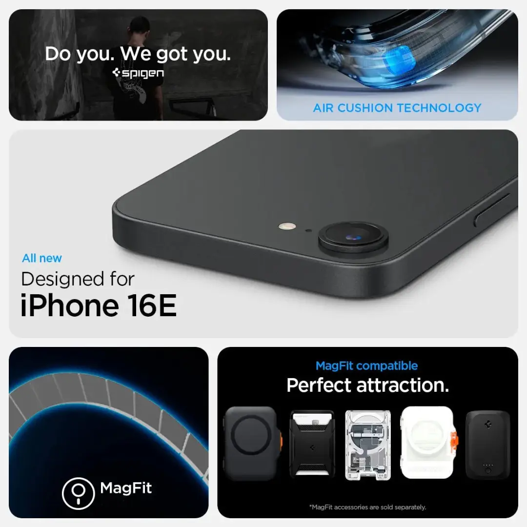 Spigen Crystal Hybrid MagSafe Hoesje iPhone 16e - Transparant Wit - afbeelding 4 van 6