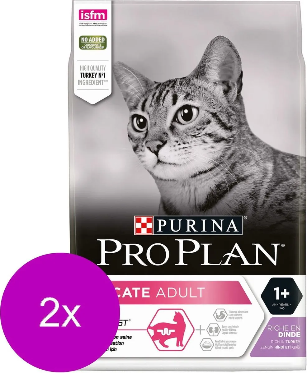Pro Plan Cat Delicate Kalkoen & Rijst - 2x3kg