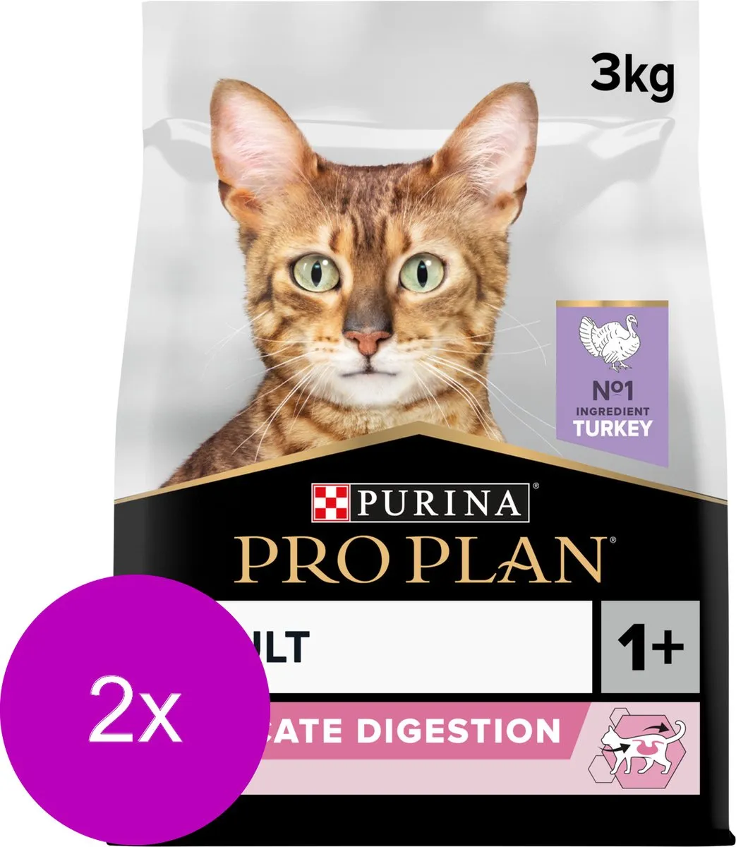 Pro Plan Cat Delicate Kalkoen & Rijst - 2x3kg