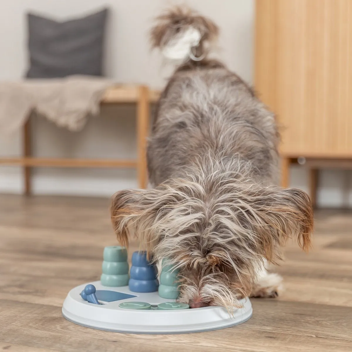 Trixie Honden Bordspel Flip Bord - 28 cm - Wit/Blauw