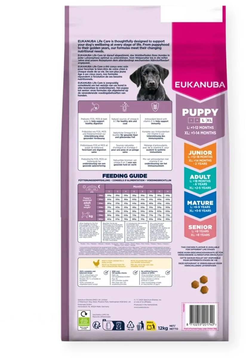 Eukanuba Puppy Large Breed Kip Hondenbrokken 12kg