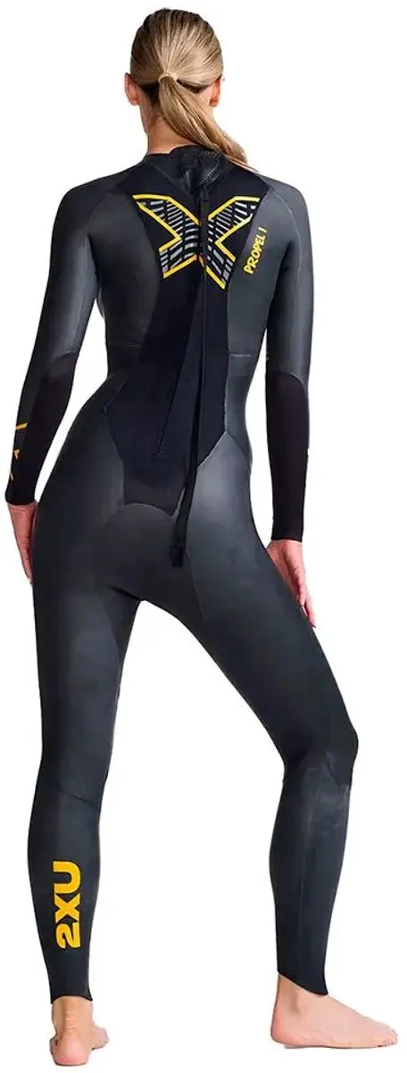 2XU Propel 1 Dames Wetsuit - Zwart/Geel - XS - afbeelding 2 van 6