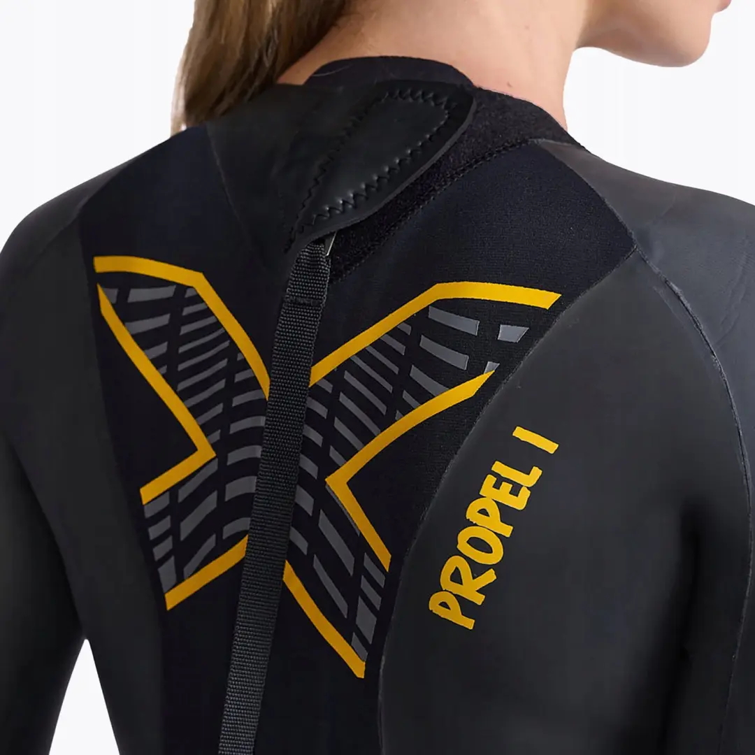 2XU Propel 1 Dames Wetsuit - Zwart/Geel - XS - afbeelding 3 van 6