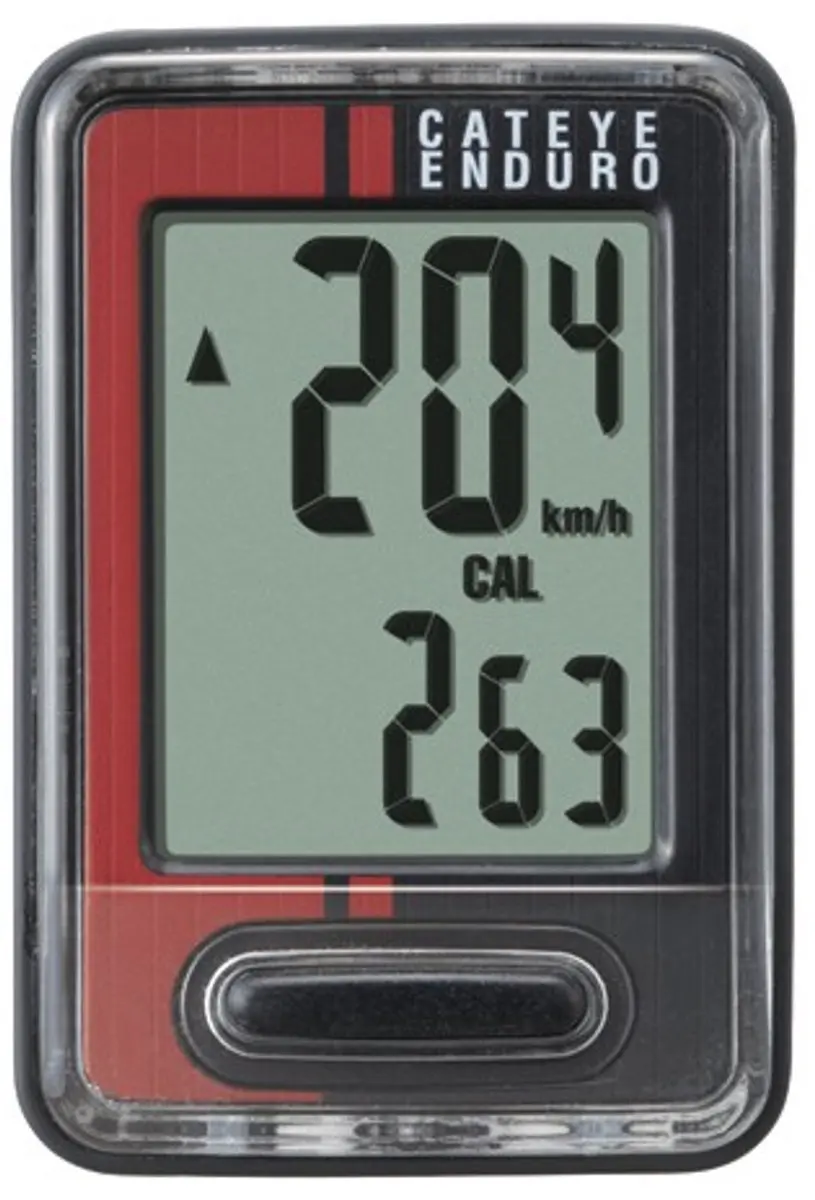 CatEye Enduro 8 CC-ED400 Fietscomputer - Zwart/Rood - afbeelding 2 van 2